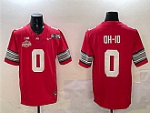 Men's Ohio State Buckeyes #0 OH-IO Red 2025 CFP Final With National Champions Patch F.U.S.E. Vapor Limited Stitched Football Jersey,baseball caps,new era cap wholesale,wholesale hats